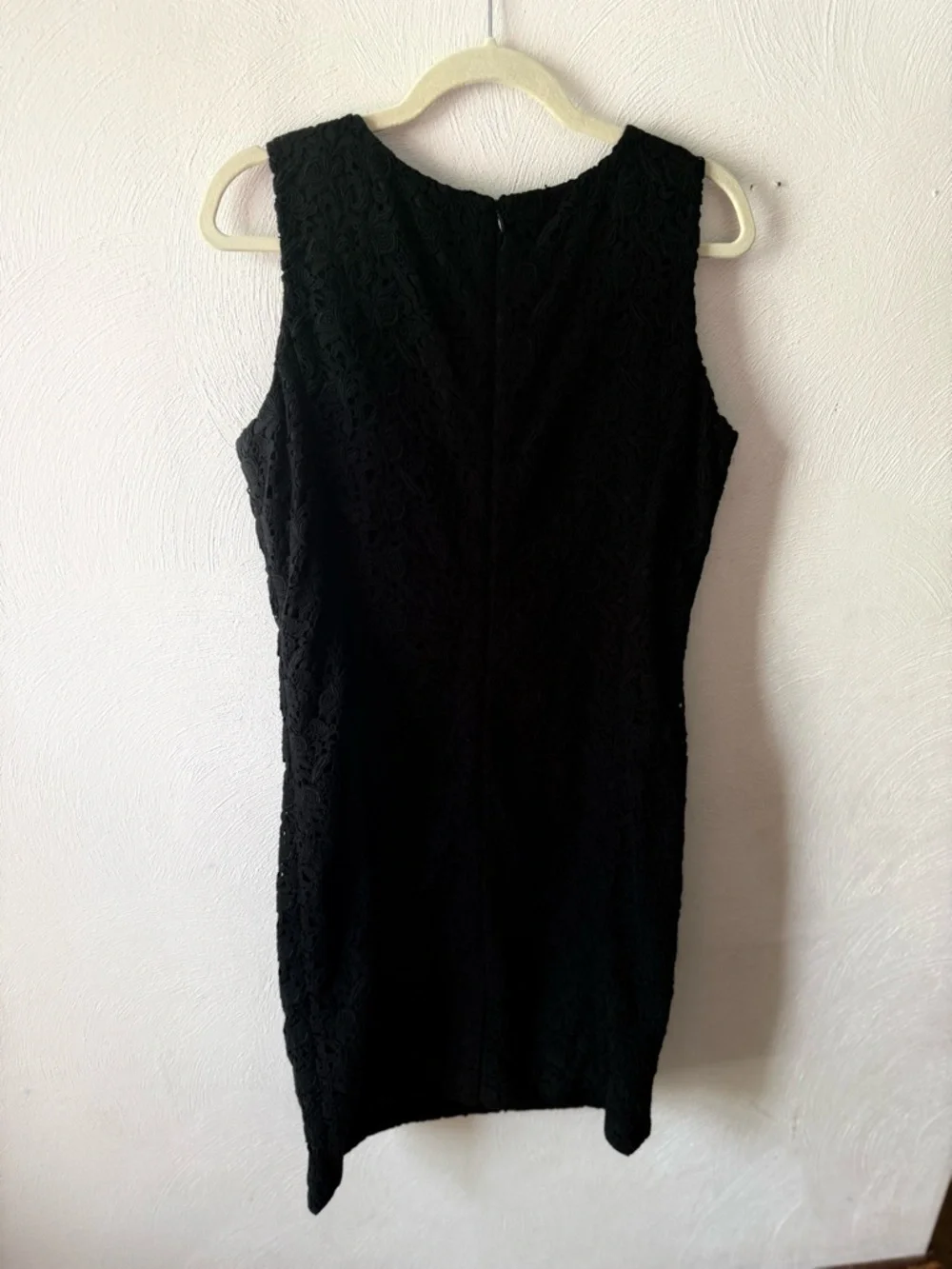 Talbots Black Lace Shift Dress 100% Cotton Classic Elegant Cocktail Work Sz 12 - Picture 3 of 6